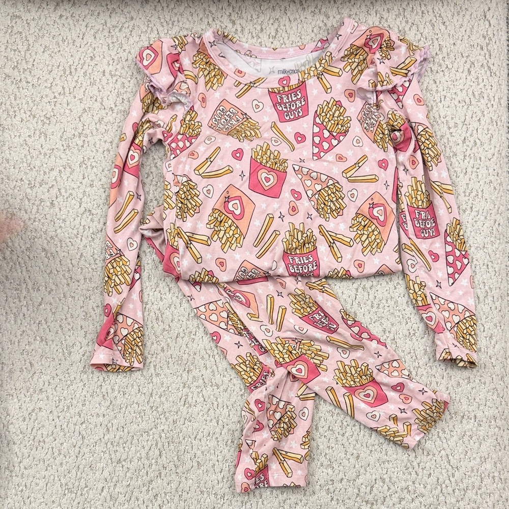 Bamboo Kids Pajama Set with Fun Food Print